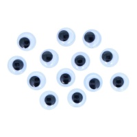 Ojos redondos negros móviles de 1,2 cm - Innspiro - 60 unidades