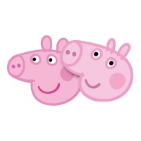 Caretas de Peppa Pig party - 6 unidades