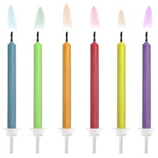 Velas para tartas y cumpleaños