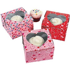 Cajas para cupcakes y galletas de San Valentín