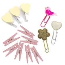 Clips y pinzas decoradas