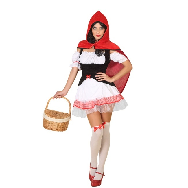 Disfraz Caperucita Roja Para Niñas Con Capucha Y Canasta Cosplay. Cuento