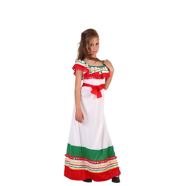 Vista frontal del disfraz de mejicano cantinero en tallas 3 a 12 años