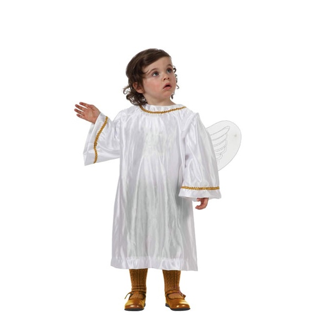 Vista delantera del disfraz de ángel en talla 6 a 12 meses