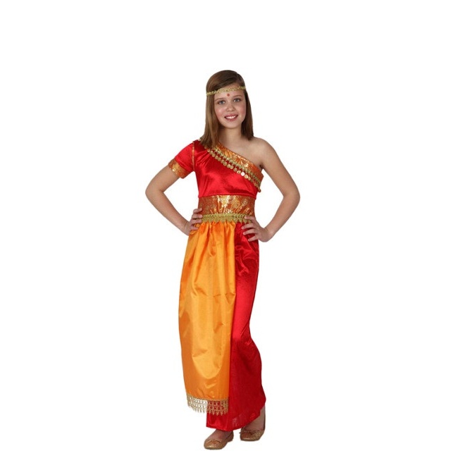 Vista principal del disfraz de hindú en tallas 3 a 12 años