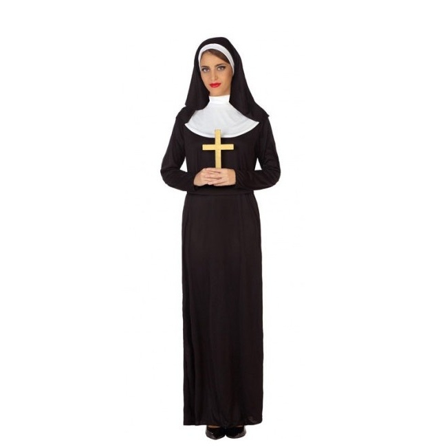 Vista principal del disfraz de monja disponible también en talla XL