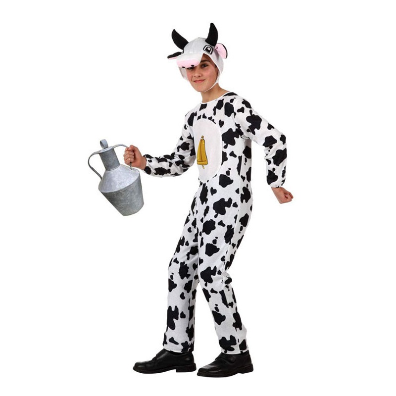 Vista principal del disfraz de vaca infantil en tallas 3 a 12 años