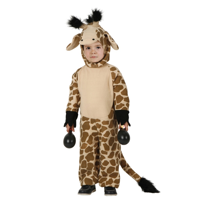 Vista principal del disfraz de jirafa infantil en tallas 3 a 12 años