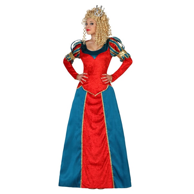 Vista principal del disfraz de princesa de la Edad Media en stock