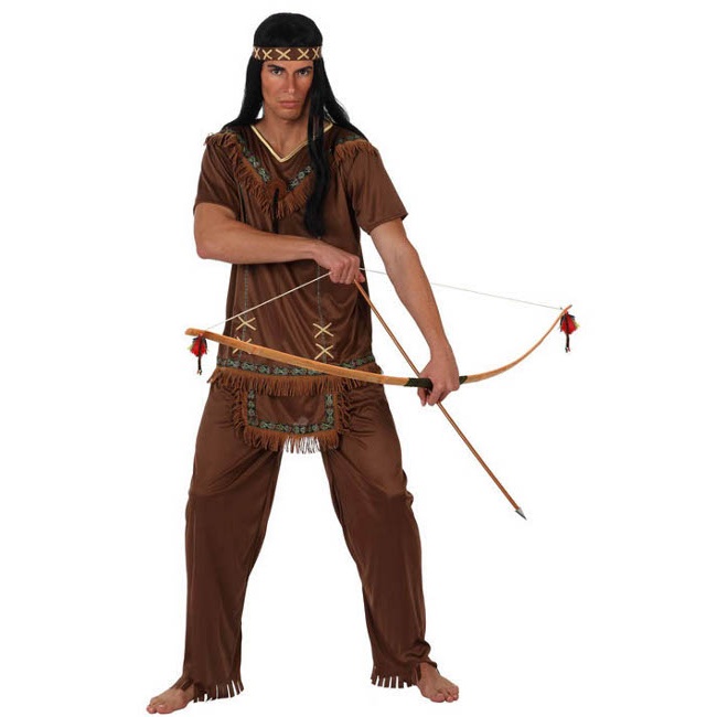 Vista frontal del disfraz de indio cherokee