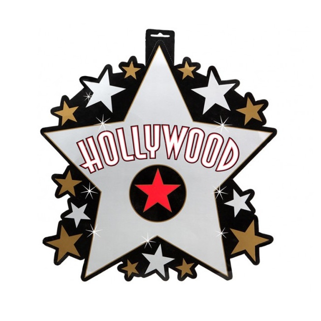Vista principal del decoración de estrella de Hollywood en stock