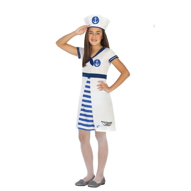 Disfraz de marinero de barco para niña por 11,25 €