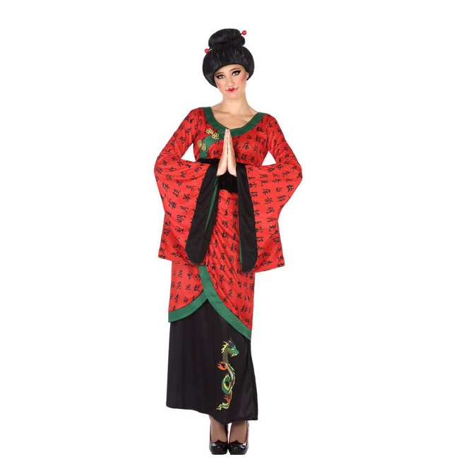 Vista principal del disfraz de geisha dragón disponible también en talla XL