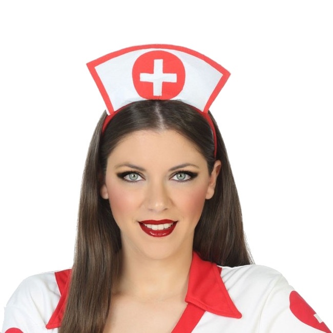 Vista principal del diadema de enfermera en stock