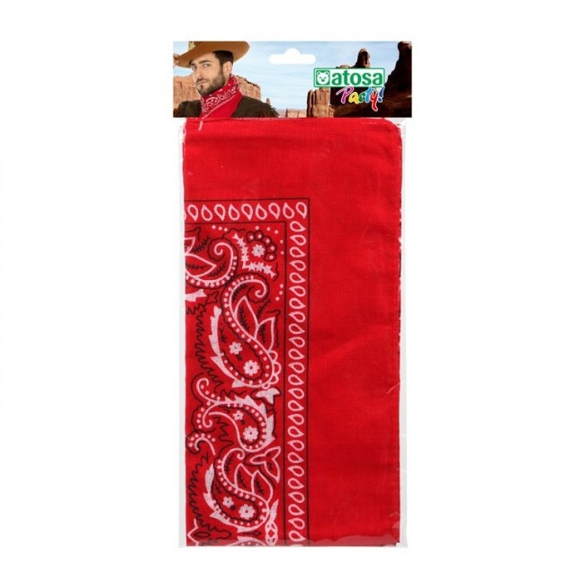 Foto detallada de pañuelo rojo de vaquero - 55 x 55 cm