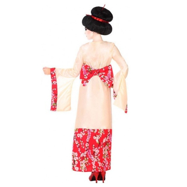 Foto lateral/trasera del modelo de geisha
