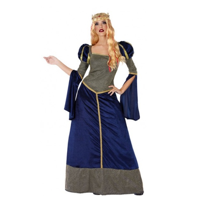Glorioso Inocencia perdonar Disfraz de dama medieval azul para mujer por 24,25 €
