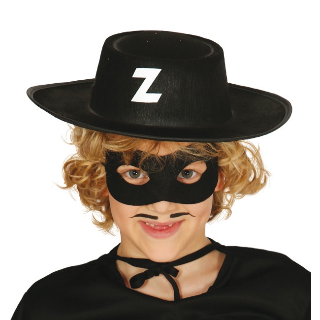 Vista principal del sombrero de El Zorro en stock