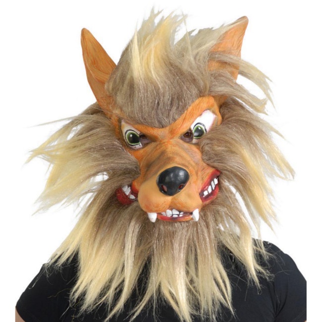 Vista principal del máscara de lobo en stock