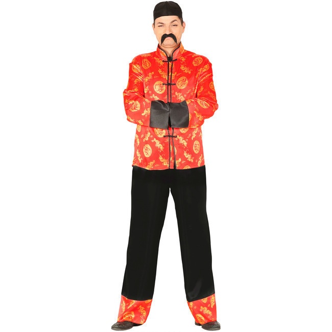 Vista principal del disfraz de chino mandarín en stock