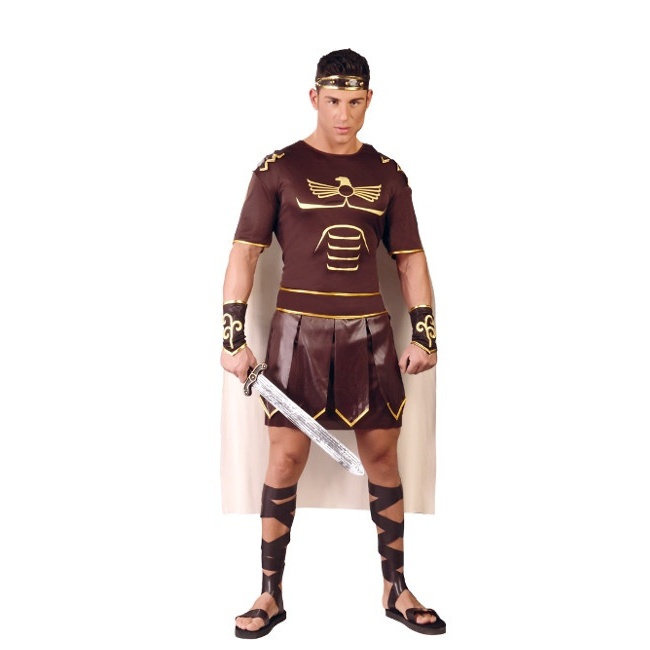 Vista frontal del disfraz de guerrero romano