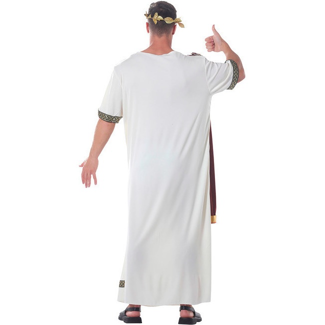 Vista delantera del disfraz de César romano disponible también en talla XL