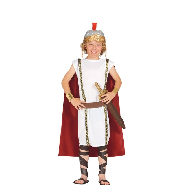 Vista principal del disfraz de soldado romano infantil en tallas 5 a 12 años