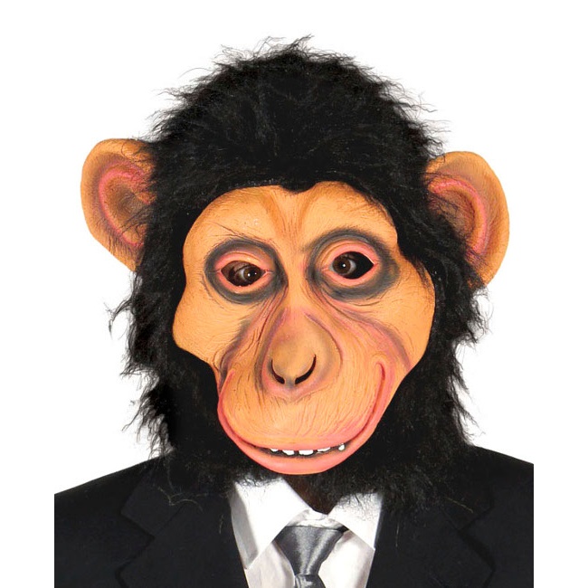 Vista principal del máscara de chimpancé en stock