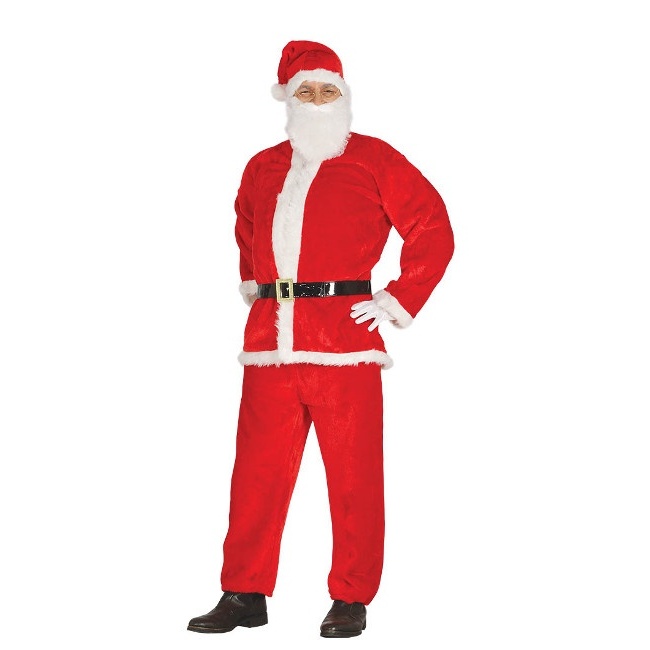 Vista principal del disfraz de Papá Noel extra en talla única