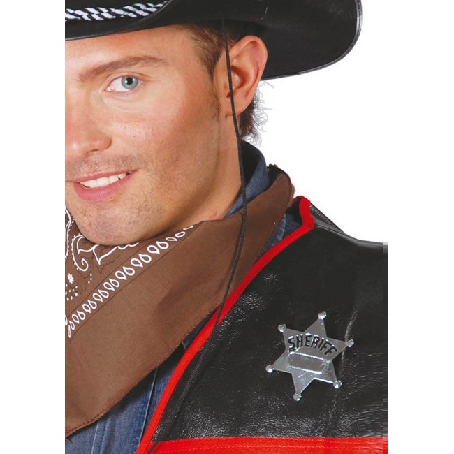Vista frontal del estrella de Sheriff en stock