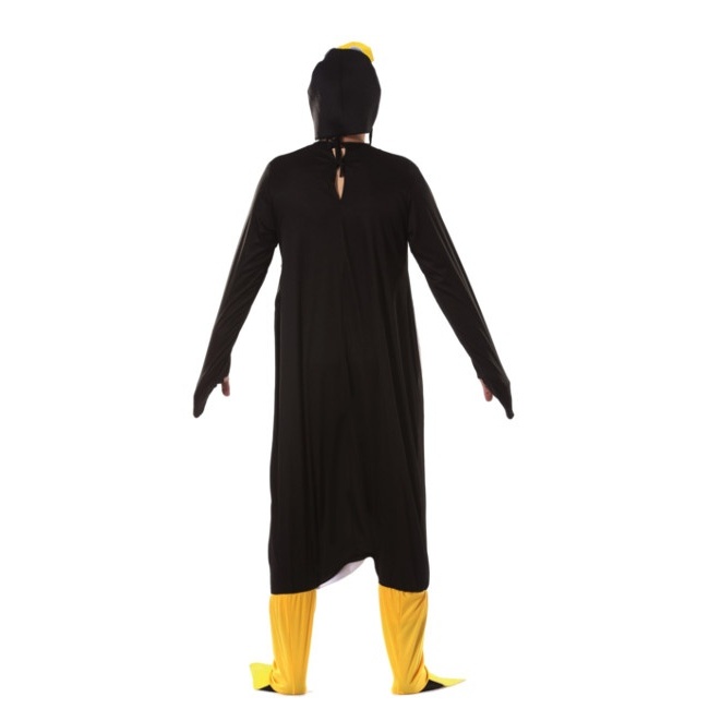 Foto lateral/trasera del modelo de pingüino con pajarita