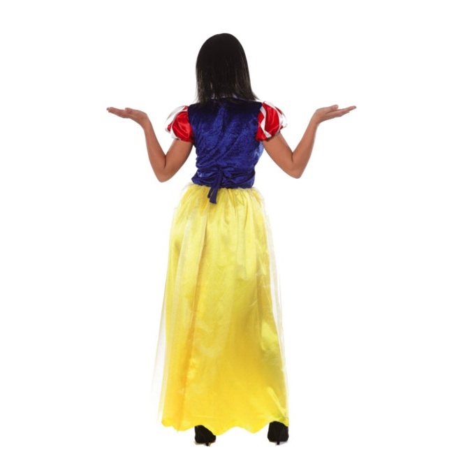 Foto lateral/trasera del modelo de princesa del bosque con vestido largo