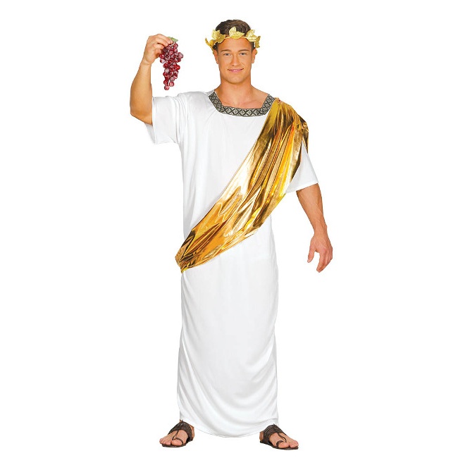 Vista principal del disfraz de César romano en stock