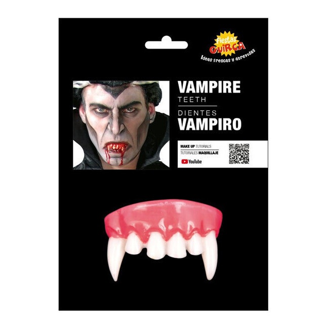Vista principal del dientes puntiagudos de vampiro en stock