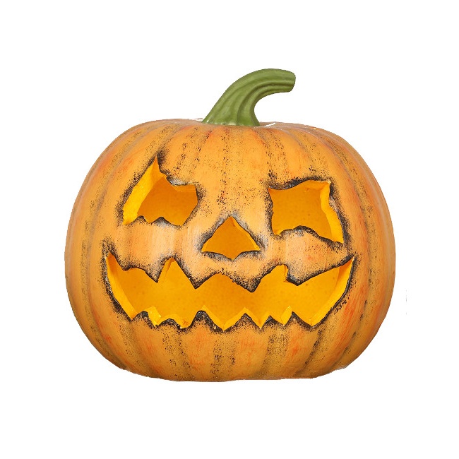Vista delantera del calabaza decorativa Halloween de 20 cm
