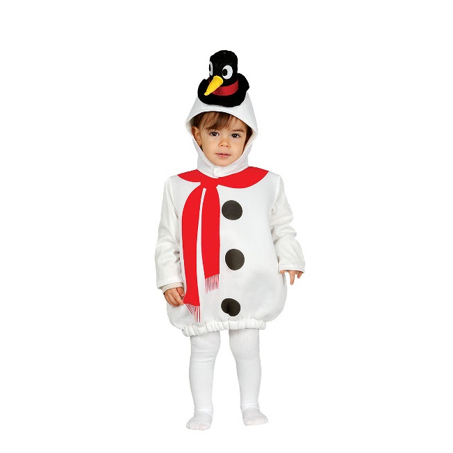Acusador Oficiales Indica Disfraz de muñeco de nieve blanco para bebé por 13,00 €