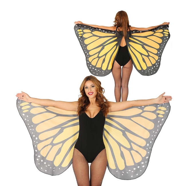 Vista frontal del alas de mariposa de tela - 170 x 80 cm en stock