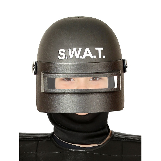 Vista principal del casco SWAT antidisturbios en stock
