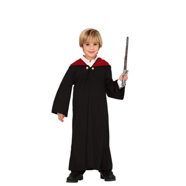 Vista delantera del disfraz de aprendiz de mago Harry en tallas 3 a 12 años
