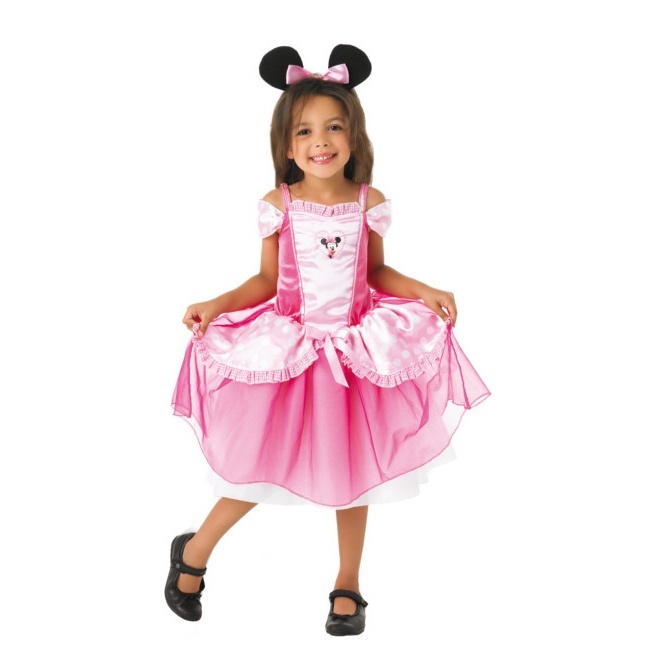 Vista delantera del disfraz de Minnie Mouse en talla 7 a 8 años