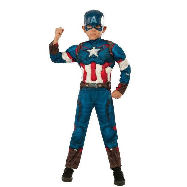 Disfraz de Capitán América musculoso para niño