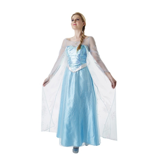 Vista principal del disfraz de Elsa de Frozen en stock