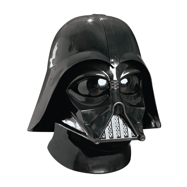 Vista frontal del máscara de Darth Vader en stock