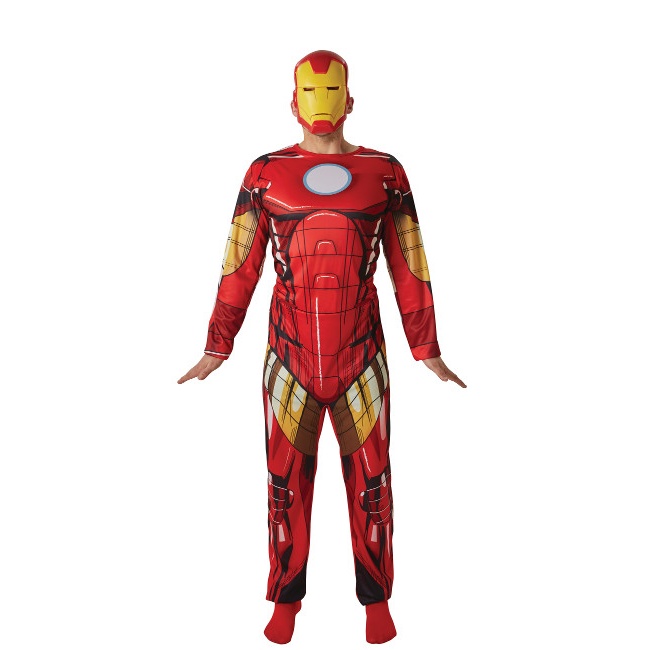 Vista principal del disfraz de Iron Man clásico en talla única