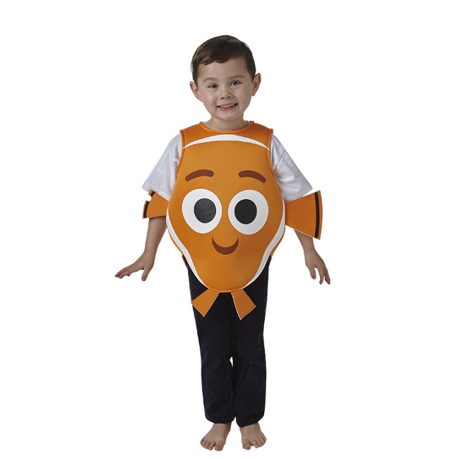 Vista delantera del disfraz de Nemo infantil en tallas 2 a 6 años
