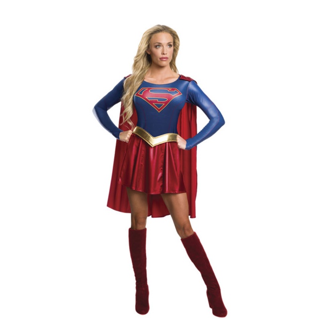 Vista delantera del disfraz de Supergirl