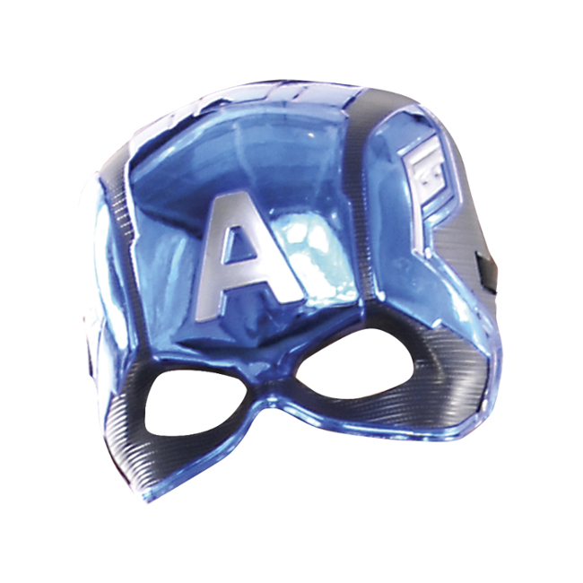 Vista frontal del máscara de Capitán América infantil en stock