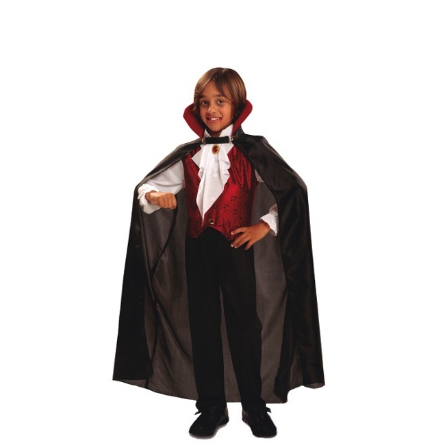 argumento globo Sorprendido Disfraz de vampiro con capa larga para niño por 18,25 €