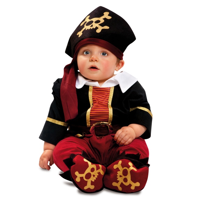 Vista principal del disfraz de pirata bucanero en tallas 7 a 24 meses