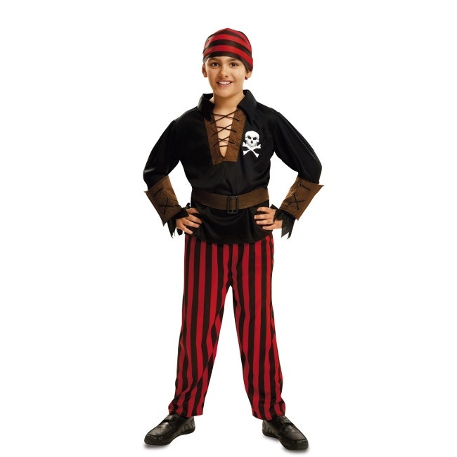 Vista delantera del disfraz de pirata berberisco en tallas 3 a 12 años